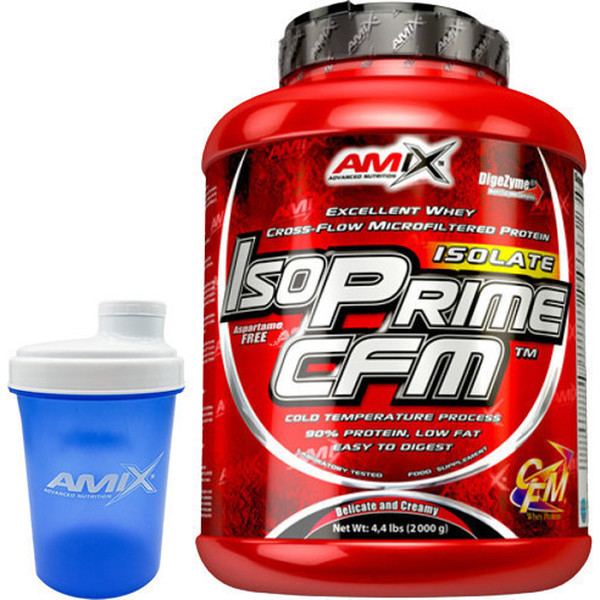 GESCHENKPAKET Amix IsoPrime CFM Isolat Protein 2 Kg + Flasche Performance 600 ml + Amix Shaker 500 ml