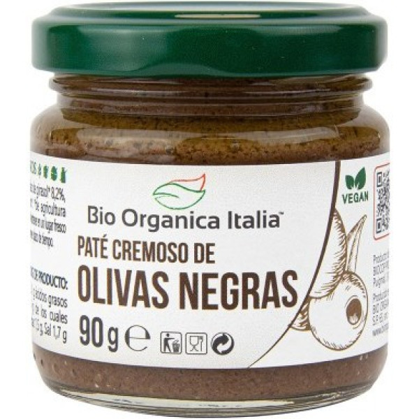 Bio Organic Italië Paté Zwarte Olijven 100 Gr