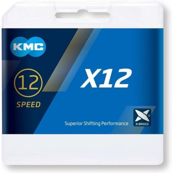 Kmc Cadena X12 128 Eslabones 12 Velocidades Negro/plata