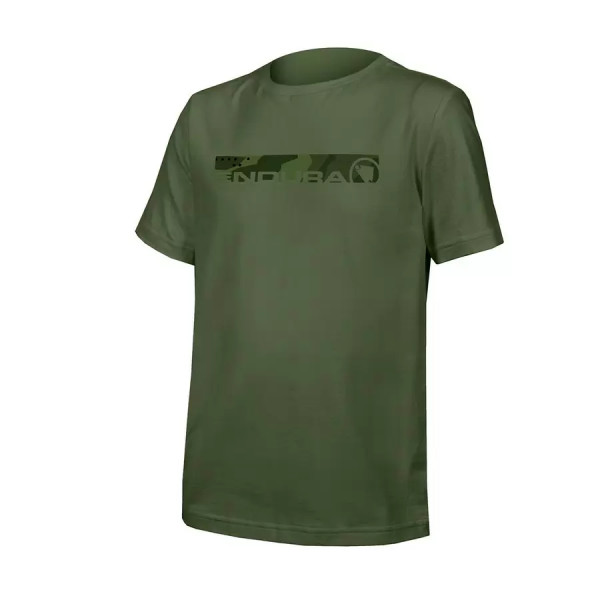 Endura Kids One Clan Organic Tee Camo Verde Oliva Niños