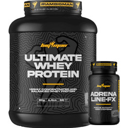 Pacote PRESENTE BigMan Ultimate Whey Protein 2 kg + Adrenaline FX 30 caps
