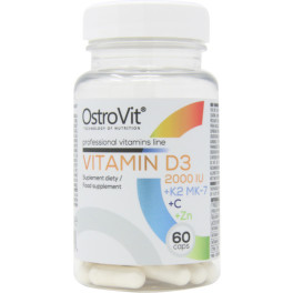 Ostrovit Vitamina D3 - K2mk7 - Vitamina C Y Zinc 60 Caps