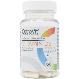 Ostrovit Vitamina D3 - K2mk7 - Vitamina C e Zinco 60 Cápsulas