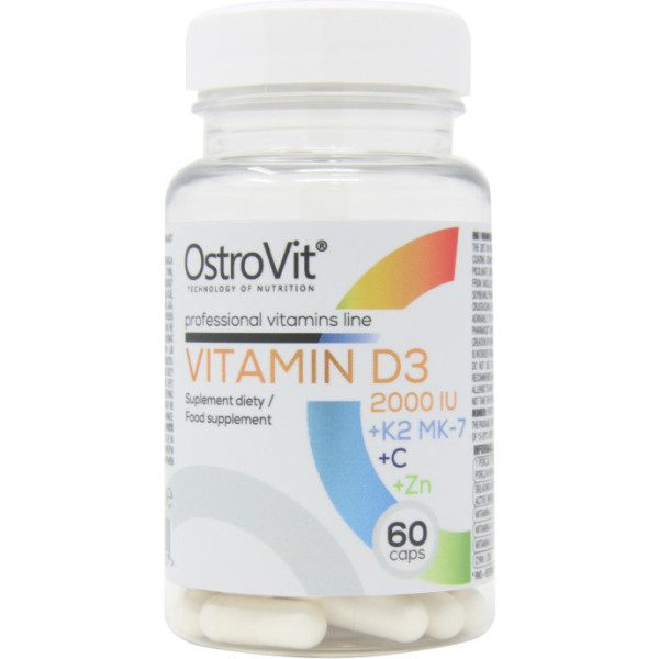 Ostrovit Vitamin D3 - K2mk7 - Vitamin C und Zink 60 Kapseln