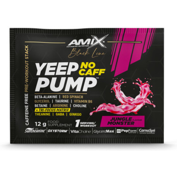 Amix Black Line Pre Entreno Sin Cafeína Yeep Pump 1 Sobre X 12 Gr