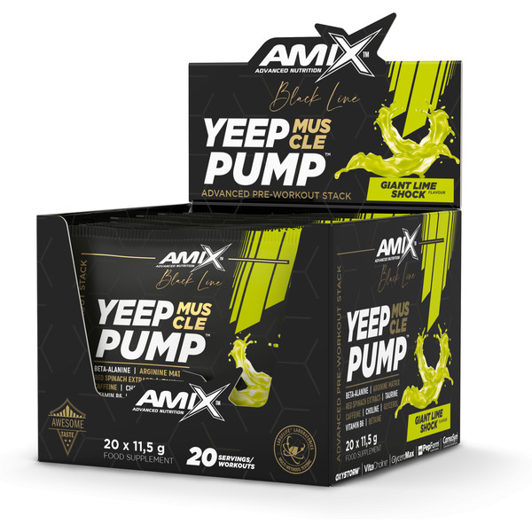 Amix Black Line Pre Entreno Yeep Pump 20 Sobres X 11 Gr
