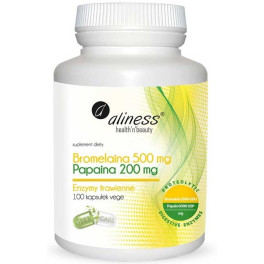 Aliness Enzimas De Bromelina Y Papaína 100 Caps