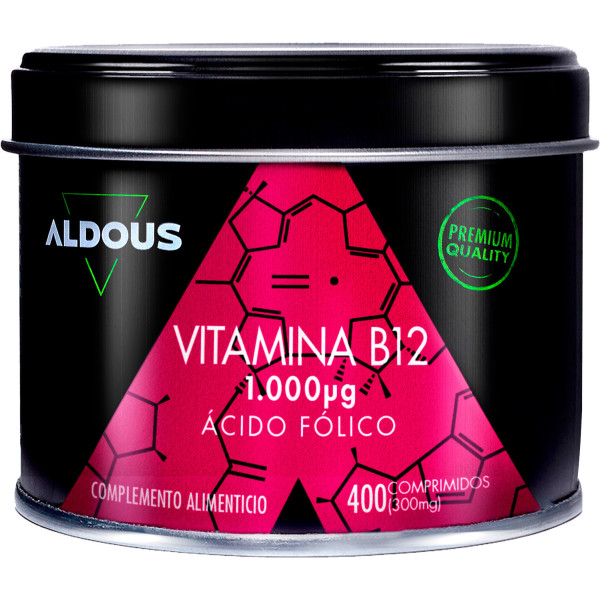 Aldous Labs Vitamina B12 con acido folico 400 comp
