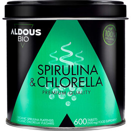 Aldous Bio Espirulina y Chlorella 600 comp