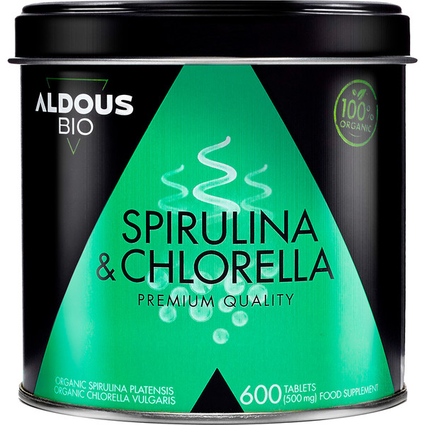 Aldous Bio Spiruline et Chlorelle Aldous Bio 600 comp