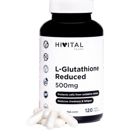 Hivital Glutation 500 Mg Reducido Al 98%. 120 Cápsulas Veganas Para 4 Meses.