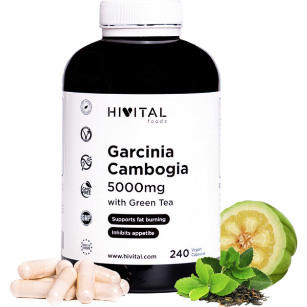 Hivital Garcinia Cambogia 5000 mg. 240 capsule vegane per 4 mesi.