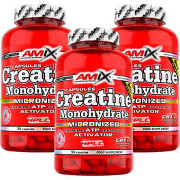 Amix Creatine Monohydrate 30 Capsules - Improves Physical Performance / Ideal For Athletes