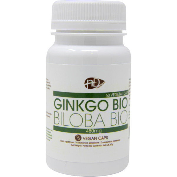 Natural Diet Ginkgo Biloba Orgânico 60 Cápsulas