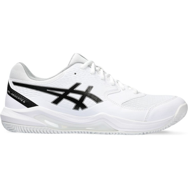 Asics Gel-dedicate 8 Clay Bianco Nero 1041a448 101 - Bianco Chiaro