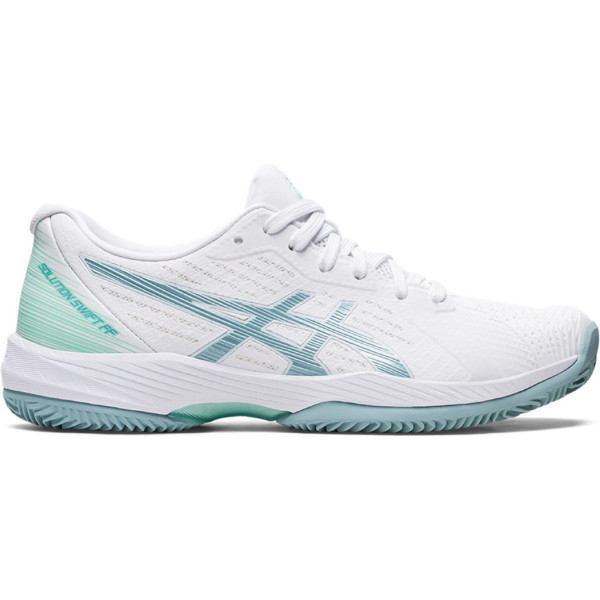 Asics Solution Swift Ff Clay Blanco Azul Mujer 1042a198 104 - Blanco