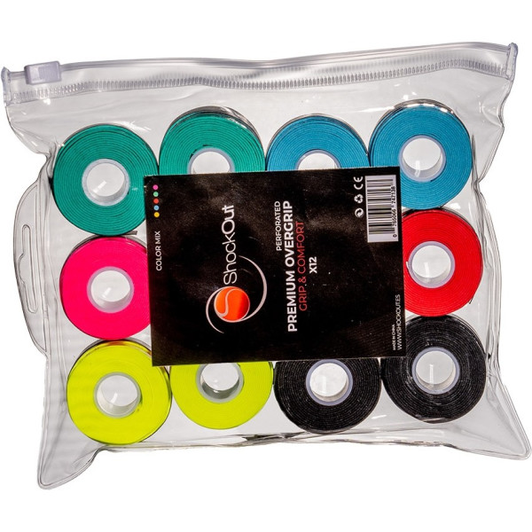 Shock Out Bag Shockout X12 Overgrips Premium Multicolor Perforated
