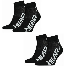 Head Calcetines 2p Stripe Quarter - Negro