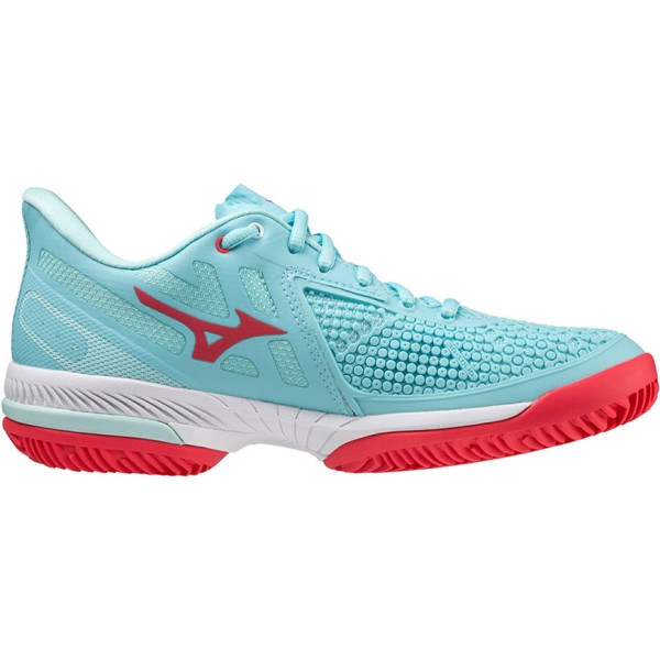 Mizuno Wave Exceed Tour Cc Wos Celeste Rojo Mujer - Azul