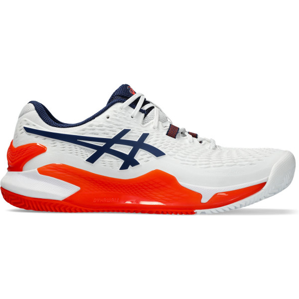 Asics Gel-resolution 9 Clay Blanco Azul - Blanco Claro