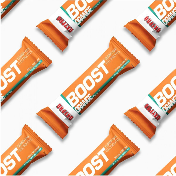 Oxypro Nutrition Energy Boost Naranja - Barrita textura gominola con 150mg de magnesio y 92mg de sodio