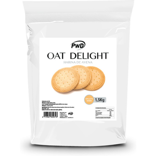 Pwd Oat Delight Harina De Avena Sabor Galleta María 1.5 Kg (galleta)