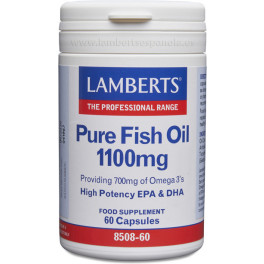 Lamberts Huile de poisson pure 700 mg Oméga 3 60 gélules