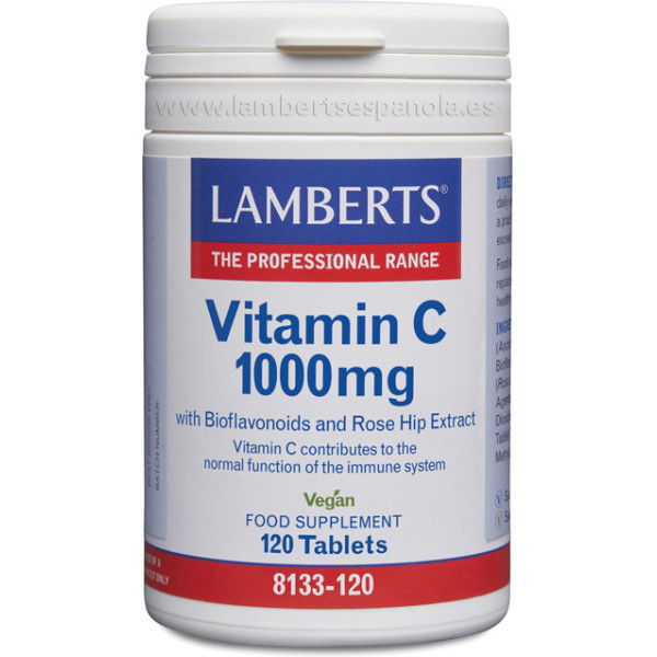 Lamberts Vitamin C 1000 mg mit Bioflavonoiden und Hagebutten 120 Tabs