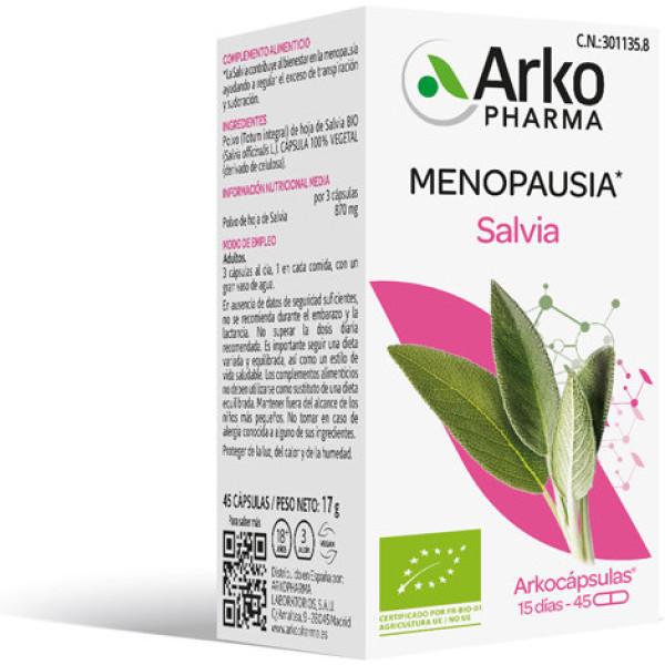 Arkopharma Sálvia 45 Cápsulas