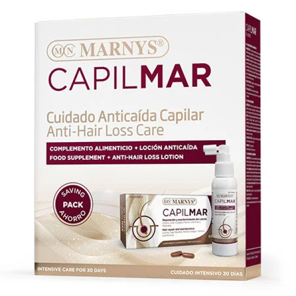 Marnys Capilmar Anti-Haarausfall-Lotion-Pflegepaket 100 ml + 60 Kapseln