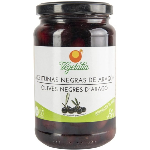 Vegetalia Olives Noires Aragon 390 Gr Bio