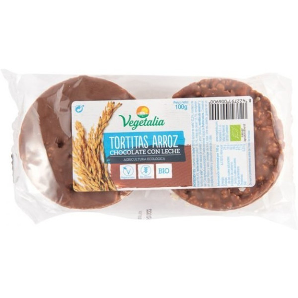 Vegetalia Rijstpannenkoeken Melkchocolade 100 Gr Bio