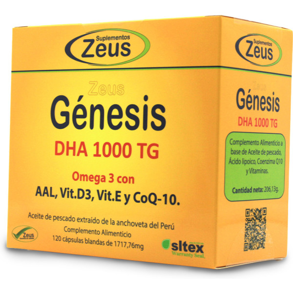 Zeus Génesis Dha Tg 1000 Omega 3 120 Caps