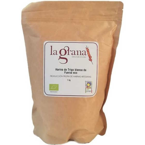 La Grana Harina De Fuerza De Trigo Blanca 1 Kg Eco