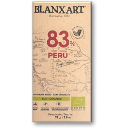 Blanxart Chocolat Noir 83% Pérou 75 Gr Eco