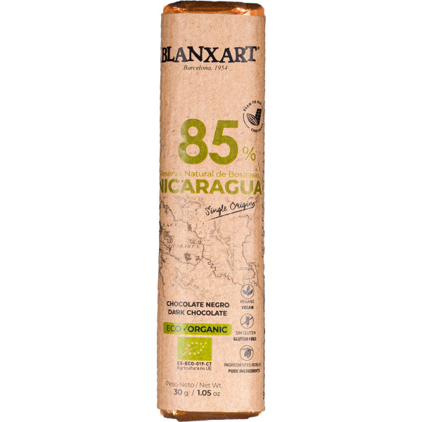 Blanxart Chocolat Noir 85% Nicaragua 30 Gr Eco