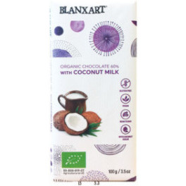 Blanxart Chocolate Amargo 60% Com Açúcar e Leite de Coco 100 Gr