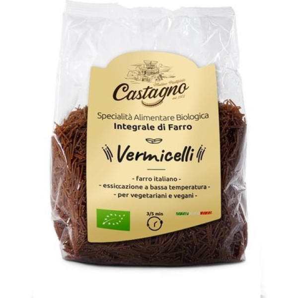 Castagno Nouilles Fines De Blé Entier Dur 500 Gr Eco