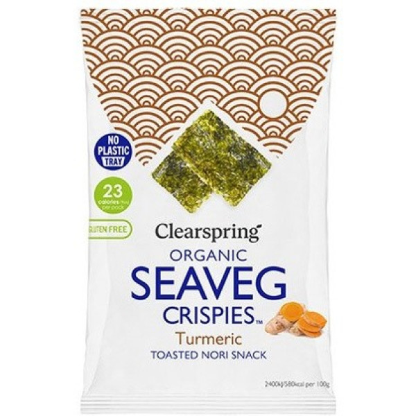 Clearspring Nori-Algen mit Kurkuma-Snack 4 Gr