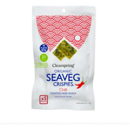 Clearspring Alga Nori Tostada Con Chili Multipack Snack 5 Uds X 4 Gr