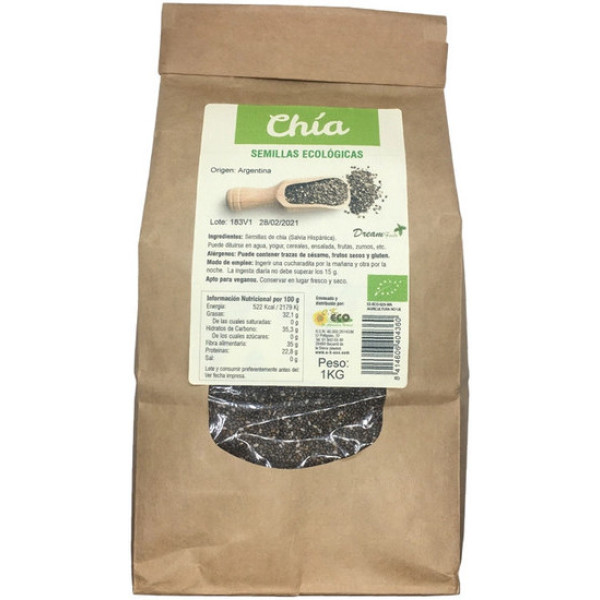 Dream Foods Sementes de Chia 1 Kg Bio