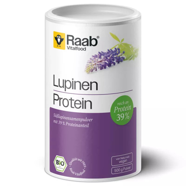 Raab Vitalfood Natuurlijk Lupine Eiwit 500 Gr Bio Sg Veganistisch