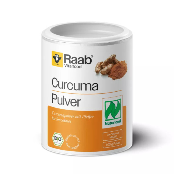 Raab Vitalfood Curcuma Avec Poudre De Poivre 100 Gr Bio Sg Vegan