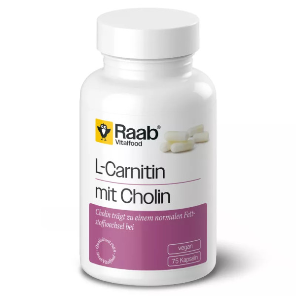 Raab Vitalfood L-carnitine met Choline 75 Caps Sg Veganistisch