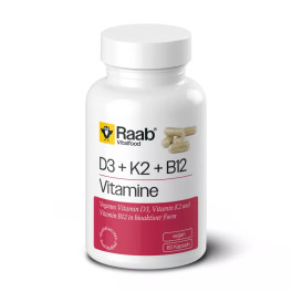 Raab Vitalfood Vitamina D3+k2+b12 460mg 60 Cap Vegan Sg