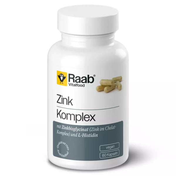 Raab Vitalfood Zinkcomplex 500mg 60 Caps Sg Veganistisch