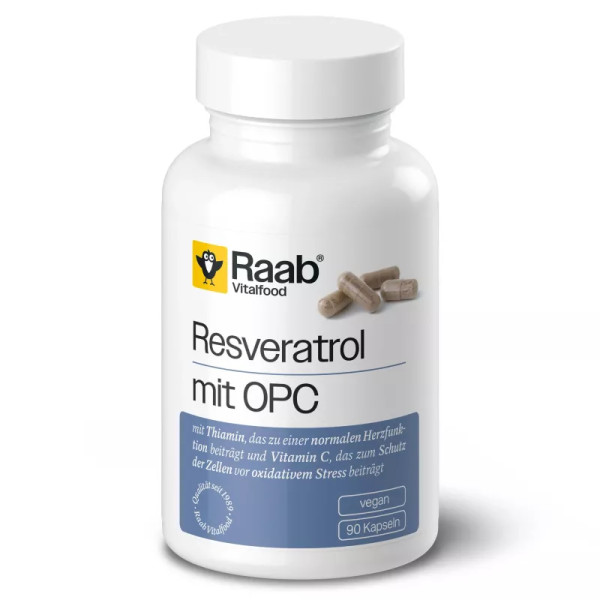 Raab Vitalfood Resvératrol avec Opc 90 Caps Sg Vegan