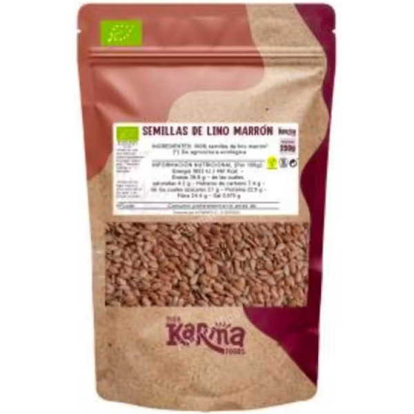 Your Karma Foods Sementes De Linho Marrom 250 Gr Eco Vegano