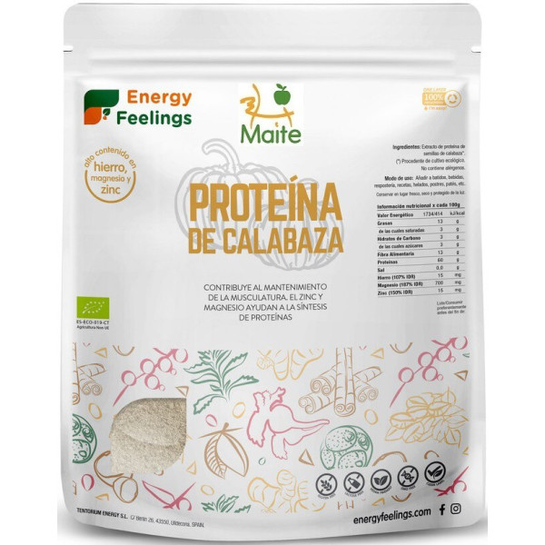 Energy Feelings Proteína De Abóbora 1 Kg Eco Vegan Sg