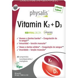 Physalis Vitamin K2+d3 60 Comp Vegan